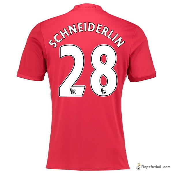 Camiseta Manchester United Replica Primera Ropa Schneiderlin 2016/17 Rojo